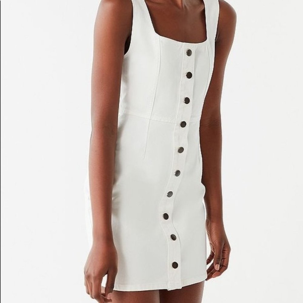 Urban Outfitters White Jean Dress